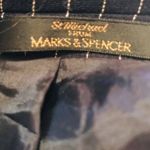 Mark and Spencer Blue & White Pinstripe Blazer - Picture 7 of 8